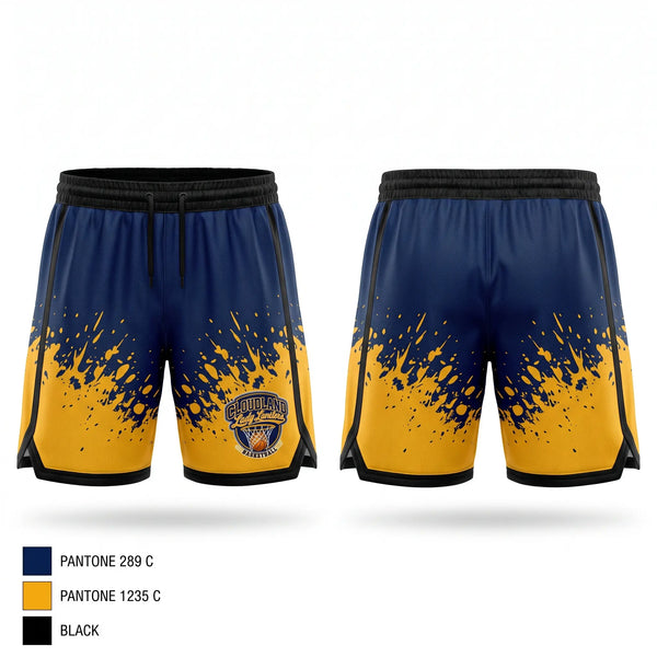 Mens Basketball Shorts, Cloudland, Women's Basketball, Teamtime, Team time, sublimation, custom sports apparel, team uniforms, spirit wear, spiritwear, sports uniforms, custom shirts, team store, custom team store, fundraiser sports, apparel fundraiser