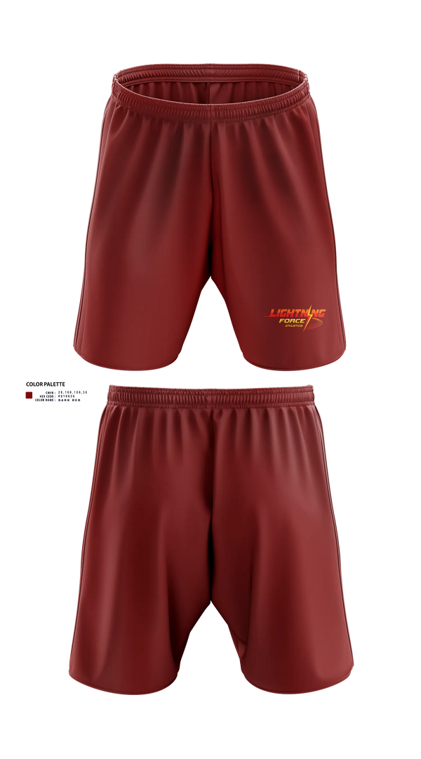 Athletic Shorts With Pockets, Lightning Force Athletics, Track & Field, Teamtime, Team time, sublimation, custom sports apparel, team uniforms, spirit wear, spiritwear, sports uniforms, custom shirts, team store, custom team store, fundraiser sports, apparel fundraiser