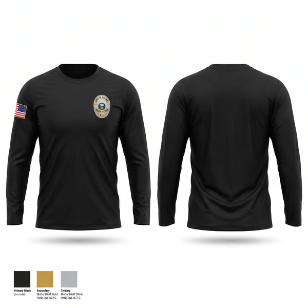 Long Sleeve Performance Shirt, Cotter Police Department, Police, Teamtime, Team time, sublimation, custom sports apparel, team uniforms, spirit wear, spiritwear, sports uniforms, custom shirts, team store, custom team store, fundraiser sports, apparel fundraiser