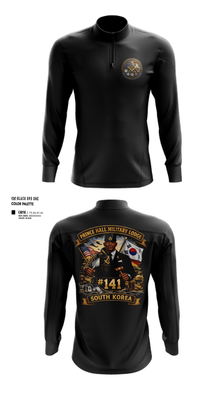 Quarter Zip Jacket, Prince Hall Military Lodge #141, , Teamtime, Team time, sublimation, custom sports apparel, team uniforms, spirit wear, spiritwear, sports uniforms, custom shirts, team store, custom team store, fundraiser sports, apparel fundraiser