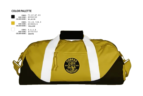 Duffle Bag, Cobras, Ice Hockey, Teamtime, Team time, sublimation, custom sports apparel, team uniforms, spirit wear, spiritwear, sports uniforms, custom shirts, team store, custom team store, fundraiser sports, apparel fundraiser
