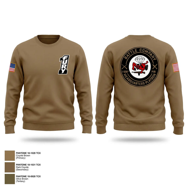 Crew Neck Sweatshirt, BATTLE COMPANY 1-508PIR, Army, Teamtime, Team time, sublimation, custom sports apparel, team uniforms, spirit wear, spiritwear, sports uniforms, custom shirts, team store, custom team store, fundraiser sports, apparel fundraiser