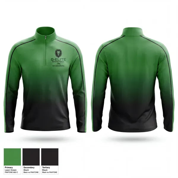 Quarter Zip Jacket, G-Elite, Men's Basketball, Teamtime, Team time, sublimation, custom sports apparel, team uniforms, spirit wear, spiritwear, sports uniforms, custom shirts, team store, custom team store, fundraiser sports, apparel fundraiser