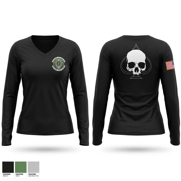 Womens Long Sleeve Vneck Shirt, 802d SFS, Air Force, Teamtime, Team time, sublimation, custom sports apparel, team uniforms, spirit wear, spiritwear, sports uniforms, custom shirts, team store, custom team store, fundraiser sports, apparel fundraiser