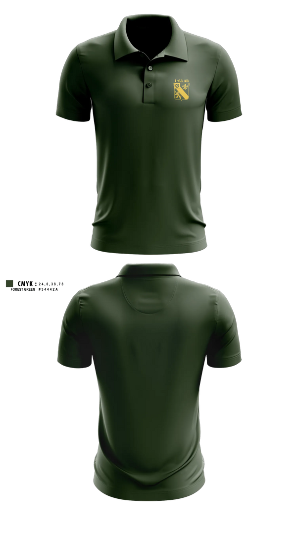 Short Sleeve Performance Polo, 1-63 AR, 2 ABCT, 1 ID, Army, Teamtime, Team time, sublimation, custom sports apparel, team uniforms, spirit wear, spiritwear, sports uniforms, custom shirts, team store, custom team store, fundraiser sports, apparel fundraiser
