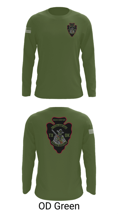 B CO 1-114TH AVN S&S 16112199 Long Sleeve Performance Shirt 46