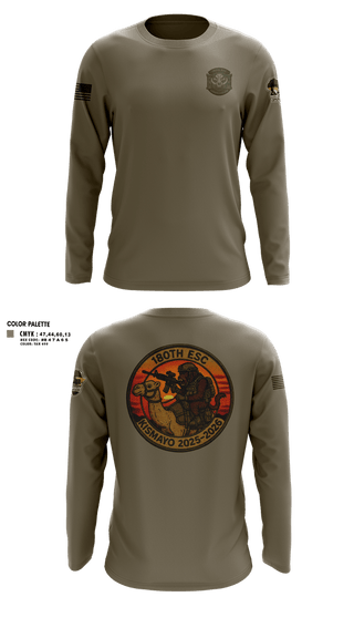 Long Sleeve Performance Shirt, 180th ESC Kismayo, Army, Teamtime, Team time, sublimation, custom sports apparel, team uniforms, spirit wear, spiritwear, sports uniforms, custom shirts, team store, custom team store, fundraiser sports, apparel fundraiser