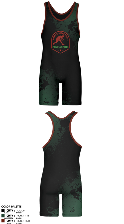 Pg Combat club 6990315 Wrestling Singlet - 1