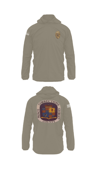 Windbreaker, PG County Department of Corrections, Police, Teamtime, Team time, sublimation, custom sports apparel, team uniforms, spirit wear, spiritwear, sports uniforms, custom shirts, team store, custom team store, fundraiser sports, apparel fundraiser