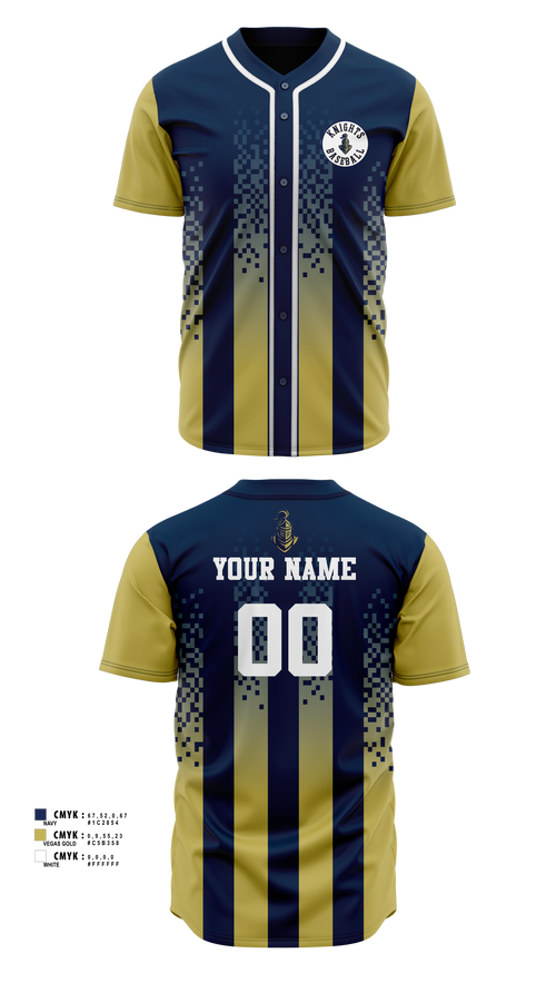 Full Button Baseball Jersey, Haslet Knights, Baseball, Teamtime, Team time, sublimation, custom sports apparel, team uniforms, spirit wear, spiritwear, sports uniforms, custom shirts, team store, custom team store, fundraiser sports, apparel fundraiser