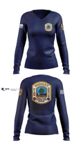 Midway Fire Rescue Women's Long Sleeve V-neck Shirt - 6