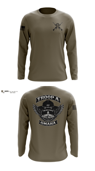 Long Sleeve Performance Shirt, Troop A, Police, Teamtime, Team time, sublimation, custom sports apparel, team uniforms, spirit wear, spiritwear, sports uniforms, custom shirts, team store, custom team store, fundraiser sports, apparel fundraiser