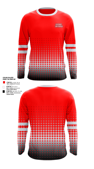 Calhoun Red Devils 7782534 Long Sleeve Performance Shirt 1
