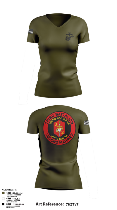 2d Reg 53277389 Women's Short Sleeve V-neck Shirt - 5
