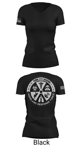 Womens Short Sleeve Vneck Shirt, Region 3 Homeland Response Force, , Teamtime, Team time, sublimation, custom sports apparel, team uniforms, spirit wear, spiritwear, sports uniforms, custom shirts, team store, custom team store, fundraiser sports, apparel fundraiser