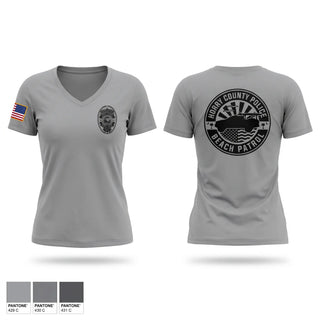 Womens Short Sleeve Vneck Shirt, Beach patrol, Police, Teamtime, Team time, sublimation, custom sports apparel, team uniforms, spirit wear, spiritwear, sports uniforms, custom shirts, team store, custom team store, fundraiser sports, apparel fundraiser