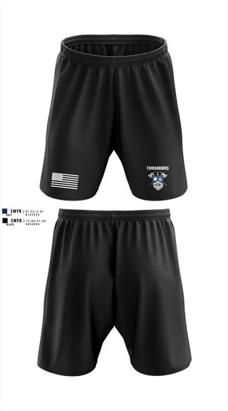 Athletic Shorts With Pockets, TOMAHAWKS 1-23 IN, Army, Teamtime, Team time, sublimation, custom sports apparel, team uniforms, spirit wear, spiritwear, sports uniforms, custom shirts, team store, custom team store, fundraiser sports, apparel fundraiser