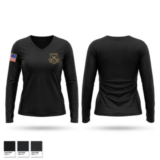 Womens Long Sleeve Vneck Shirt, 2/1, Marines, Teamtime, Team time, sublimation, custom sports apparel, team uniforms, spirit wear, spiritwear, sports uniforms, custom shirts, team store, custom team store, fundraiser sports, apparel fundraiser