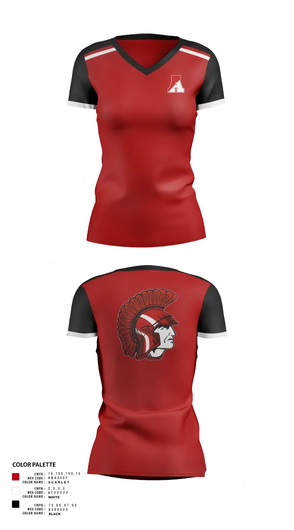 Womens Short Sleeve Vneck Shirt, St. Thomas Aquinas Soccer, Women's Soccer, Teamtime, Team time, sublimation, custom sports apparel, team uniforms, spirit wear, spiritwear, sports uniforms, custom shirts, team store, custom team store, fundraiser sports, apparel fundraiser