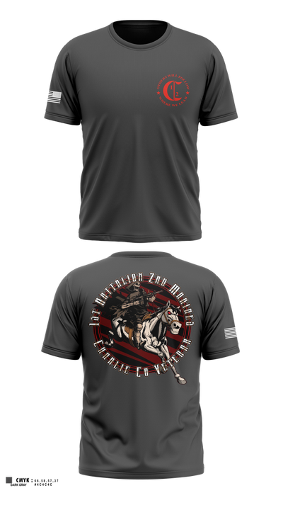 1st Battalion 2nd Marines Charlie Co Veteran 59013691 Short Sleeve Performance Shirt - 1