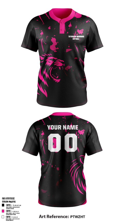 Two Button Softball Jersey, Toyohashi warriors, Softball, Teamtime, Team time, sublimation, custom sports apparel, team uniforms, spirit wear, spiritwear, sports uniforms, custom shirts, team store, custom team store, fundraiser sports, apparel fundraiser