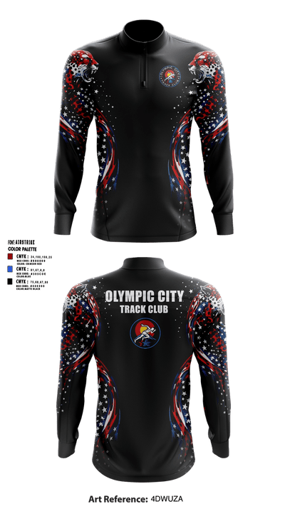 Olympic City Track Club 78162877 Quarter Zip Jacket - 2