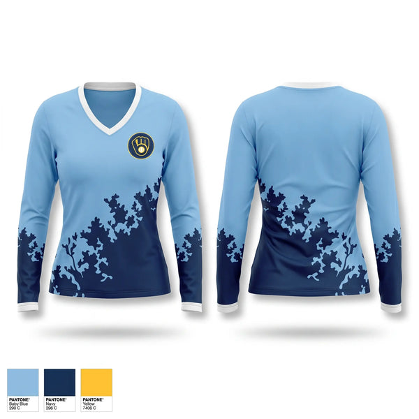 Womens Long Sleeve Vneck Shirt, Arizona Brewers, Baseball, Teamtime, Team time, sublimation, custom sports apparel, team uniforms, spirit wear, spiritwear, sports uniforms, custom shirts, team store, custom team store, fundraiser sports, apparel fundraiser