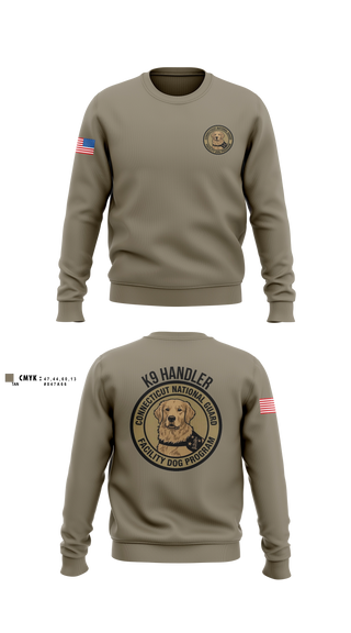 Crew Neck Sweatshirt, CTANG Therapy Dog Program, Army, Teamtime, Team time, sublimation, custom sports apparel, team uniforms, spirit wear, spiritwear, sports uniforms, custom shirts, team store, custom team store, fundraiser sports, apparel fundraiser