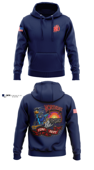 Hoodie, Northeast Fire Department, Fire Department, Teamtime, Team time, sublimation, custom sports apparel, team uniforms, spirit wear, spiritwear, sports uniforms, custom shirts, team store, custom team store, fundraiser sports, apparel fundraiser
