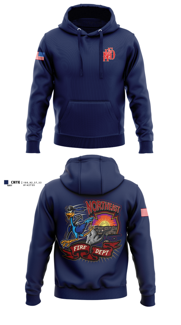 Hoodie, Northeast Fire Department, Fire Department, Teamtime, Team time, sublimation, custom sports apparel, team uniforms, spirit wear, spiritwear, sports uniforms, custom shirts, team store, custom team store, fundraiser sports, apparel fundraiser
