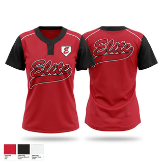 Two Button Softball Jersey, Elite, Softball, Teamtime, Team time, sublimation, custom sports apparel, team uniforms, spirit wear, spiritwear, sports uniforms, custom shirts, team store, custom team store, fundraiser sports, apparel fundraiser