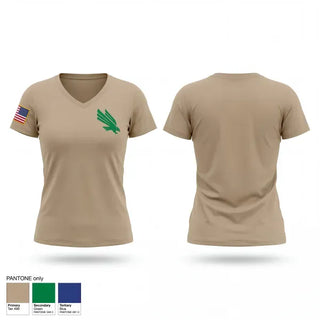 Womens Short Sleeve Vneck Shirt, UNT Army ROTC, Army, Teamtime, Team time, sublimation, custom sports apparel, team uniforms, spirit wear, spiritwear, sports uniforms, custom shirts, team store, custom team store, fundraiser sports, apparel fundraiser