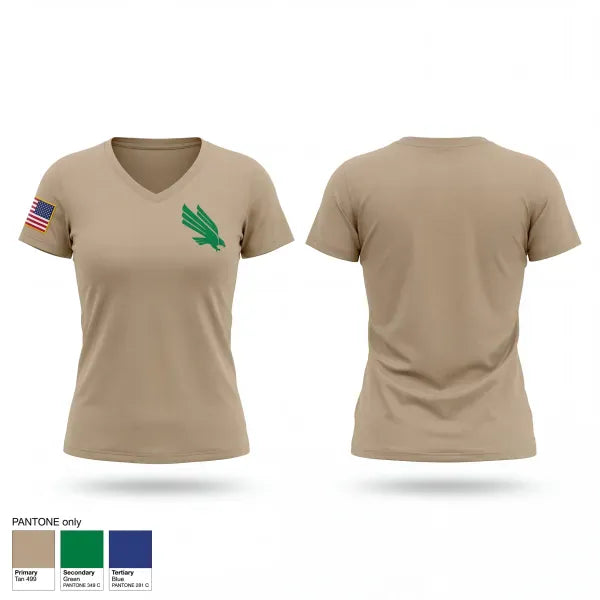 Womens Short Sleeve Vneck Shirt, UNT Army ROTC, Army, Teamtime, Team time, sublimation, custom sports apparel, team uniforms, spirit wear, spiritwear, sports uniforms, custom shirts, team store, custom team store, fundraiser sports, apparel fundraiser