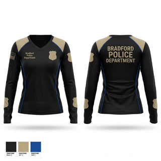 Womens Long Sleeve Vneck Shirt, Bradford police department, Police, Teamtime, Team time, sublimation, custom sports apparel, team uniforms, spirit wear, spiritwear, sports uniforms, custom shirts, team store, custom team store, fundraiser sports, apparel fundraiser