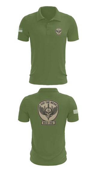 Short Sleeve Performance Polo, 112th Signal Battalion Bravo Company, , Teamtime, Team time, sublimation, custom sports apparel, team uniforms, spirit wear, spiritwear, sports uniforms, custom shirts, team store, custom team store, fundraiser sports, apparel fundraiser