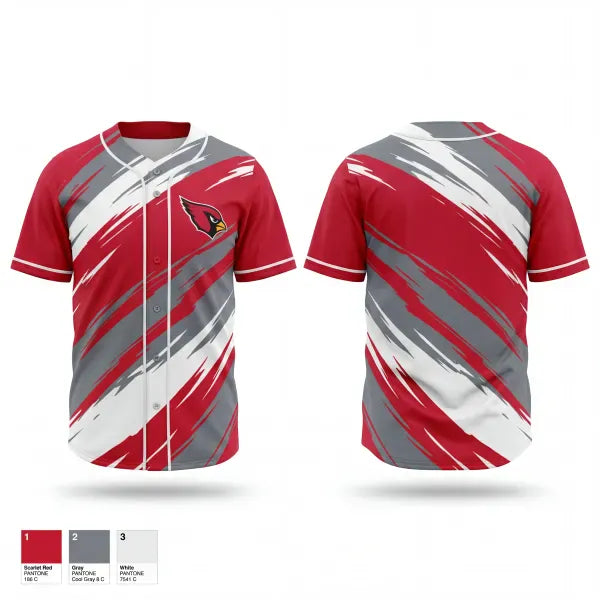 Full Button Baseball Jersey, Sandy Valley Cardinals, Baseball, Teamtime, Team time, sublimation, custom sports apparel, team uniforms, spirit wear, spiritwear, sports uniforms, custom shirts, team store, custom team store, fundraiser sports, apparel fundraiser