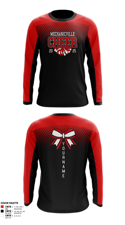 Mechanicville High School Cheer 64273422 Long Sleeve Performance Shirt 1