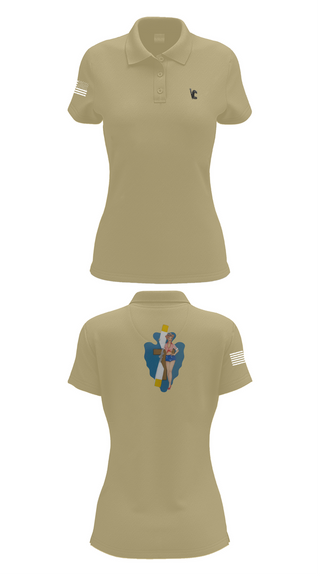 Womens Short Sleeve Performance Polo, B Co 1/114th Maintenance, Army, Teamtime, Team time, sublimation, custom sports apparel, team uniforms, spirit wear, spiritwear, sports uniforms, custom shirts, team store, custom team store, fundraiser sports, apparel fundraiser