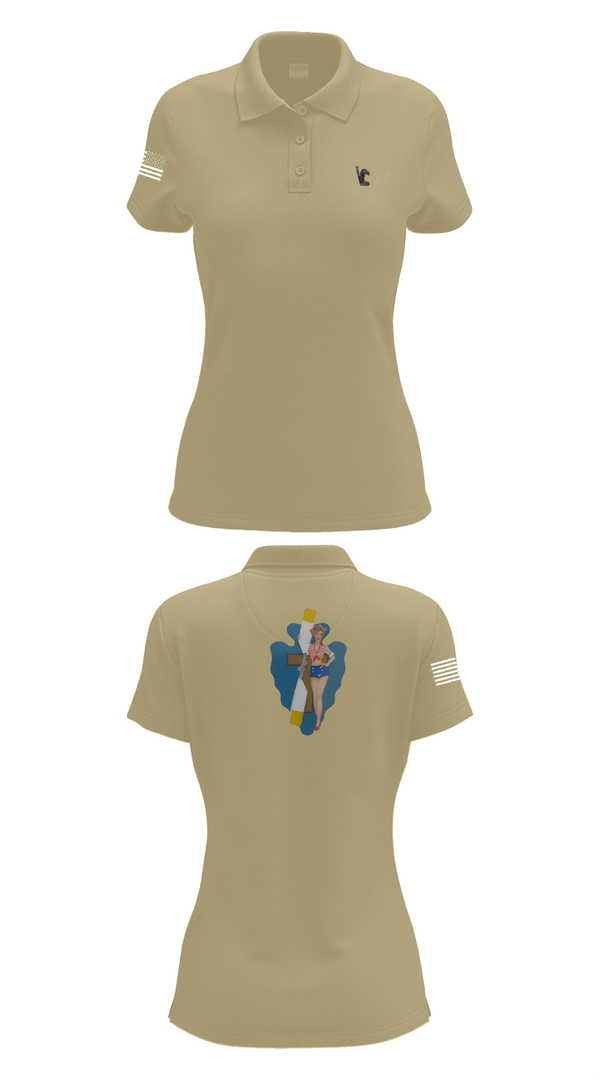 Womens Short Sleeve Performance Polo, B Co 1/114th Maintenance, Army, Teamtime, Team time, sublimation, custom sports apparel, team uniforms, spirit wear, spiritwear, sports uniforms, custom shirts, team store, custom team store, fundraiser sports, apparel fundraiser