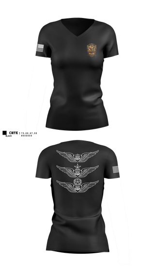 Womens Short Sleeve Vneck Shirt, 2-210th Aviation Regiment, Army, Teamtime, Team time, sublimation, custom sports apparel, team uniforms, spirit wear, spiritwear, sports uniforms, custom shirts, team store, custom team store, fundraiser sports, apparel fundraiser