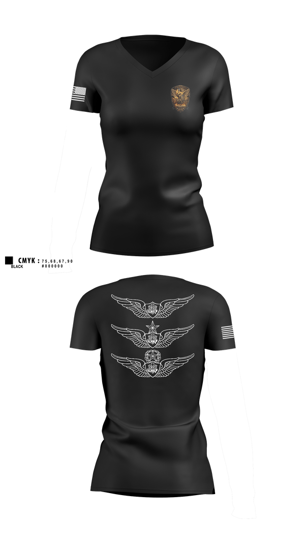 Womens Short Sleeve Vneck Shirt, 2-210th Aviation Regiment, Army, Teamtime, Team time, sublimation, custom sports apparel, team uniforms, spirit wear, spiritwear, sports uniforms, custom shirts, team store, custom team store, fundraiser sports, apparel fundraiser