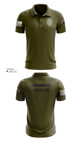 Short Sleeve Performance Polo, GWD PD K9, Police, Teamtime, Team time, sublimation, custom sports apparel, team uniforms, spirit wear, spiritwear, sports uniforms, custom shirts, team store, custom team store, fundraiser sports, apparel fundraiser