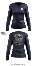 153rd R&R 44995599 Women's Long Sleeve V-neck Shirt - 23