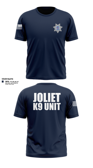 Short Sleeve Performance Shirt, Joliet Police K-9 Unit, Police, Teamtime, Team time, sublimation, custom sports apparel, team uniforms, spirit wear, spiritwear, sports uniforms, custom shirts, team store, custom team store, fundraiser sports, apparel fundraiser