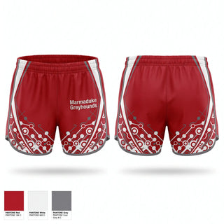 Womens Shorts, Marmaduke Greyhounds, Softball, Teamtime, Team time, sublimation, custom sports apparel, team uniforms, spirit wear, spiritwear, sports uniforms, custom shirts, team store, custom team store, fundraiser sports, apparel fundraiser