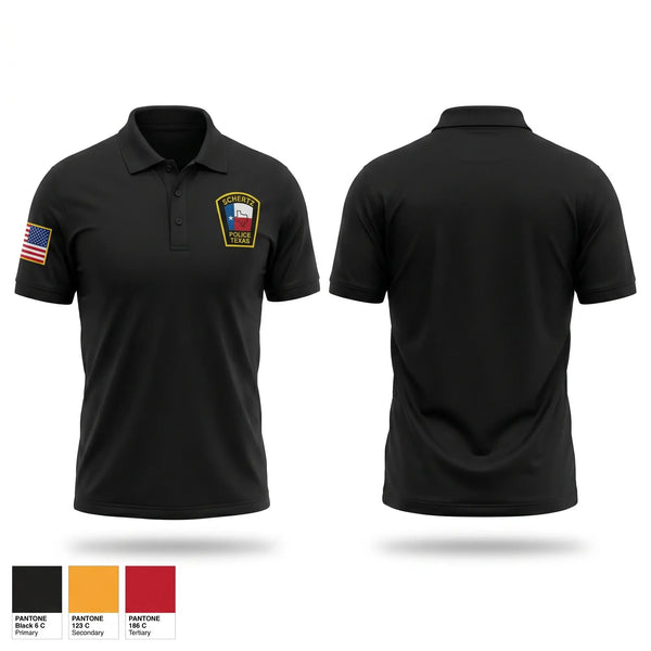 Short Sleeve Performance Polo, Schertz PD, Police, Teamtime, Team time, sublimation, custom sports apparel, team uniforms, spirit wear, spiritwear, sports uniforms, custom shirts, team store, custom team store, fundraiser sports, apparel fundraiser