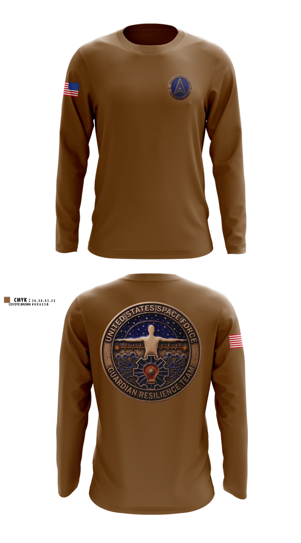 Long Sleeve Performance Shirt, Guardian Resilience Team, Space Force, Teamtime, Team time, sublimation, custom sports apparel, team uniforms, spirit wear, spiritwear, sports uniforms, custom shirts, team store, custom team store, fundraiser sports, apparel fundraiser