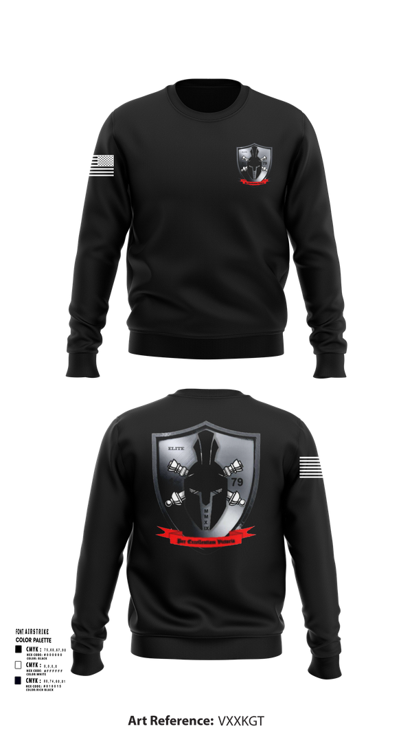 Crew Neck Sweatshirt, E/1-79 FA, , Teamtime, Team time, sublimation, custom sports apparel, team uniforms, spirit wear, spiritwear, sports uniforms, custom shirts, team store, custom team store, fundraiser sports, apparel fundraiser