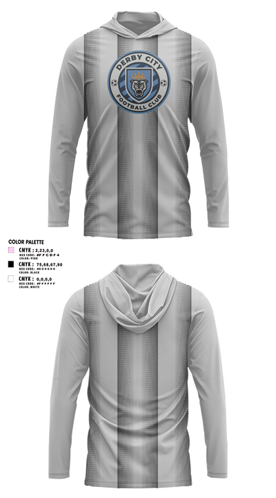 Derby City FC 12420968 Long Sleeve Performance Shirt with hood - 8