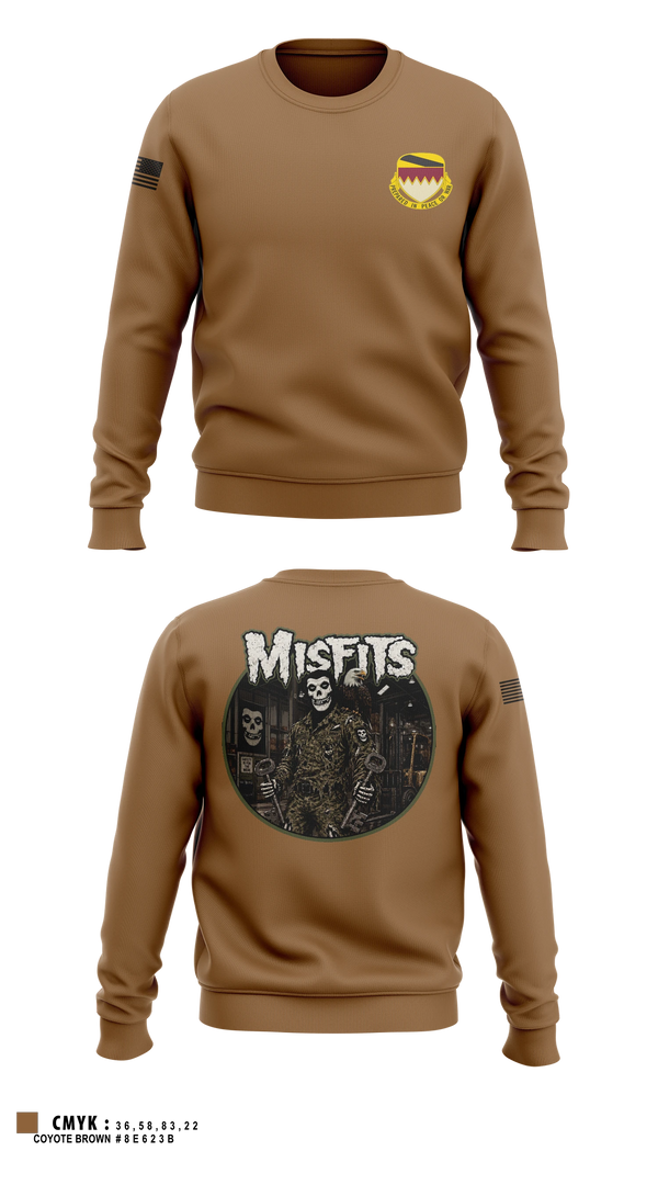 Crew Neck Sweatshirt, A Co, 115th BSB, 1CD, Army, Teamtime, Team time, sublimation, custom sports apparel, team uniforms, spirit wear, spiritwear, sports uniforms, custom shirts, team store, custom team store, fundraiser sports, apparel fundraiser